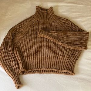 H&M tan knit turtle neck